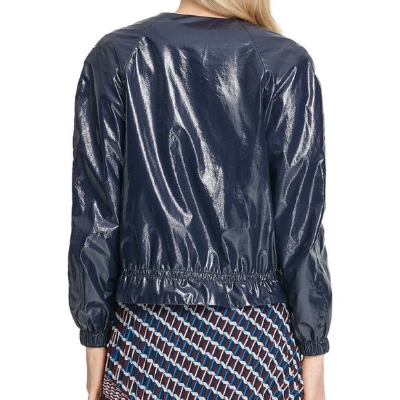 a76 Faux-Leather Drawstring Bomber Jacket - XS - Picture 3 of 4